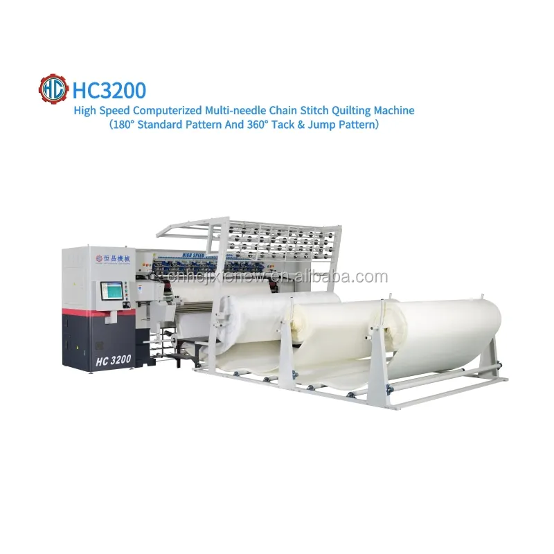 HC3200 супер высокоскоростная компьютерная Автоматическая стеганая трикотажная ткань многоигольное оборудование