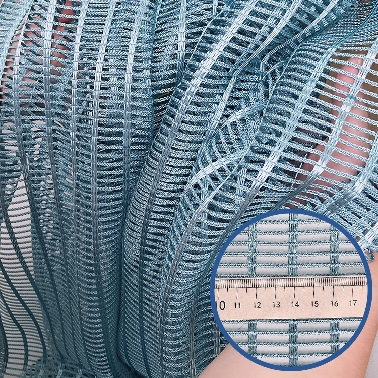  wholesale hot selling high quality blue summer new french mesh silk sheer fabric tulle for