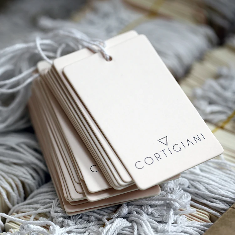 Custom Printed Logo Paper Hangtag Price Swing Tag Clothing Labels Custom Logo Garment Label Clothing Hang Tag Garment Labels