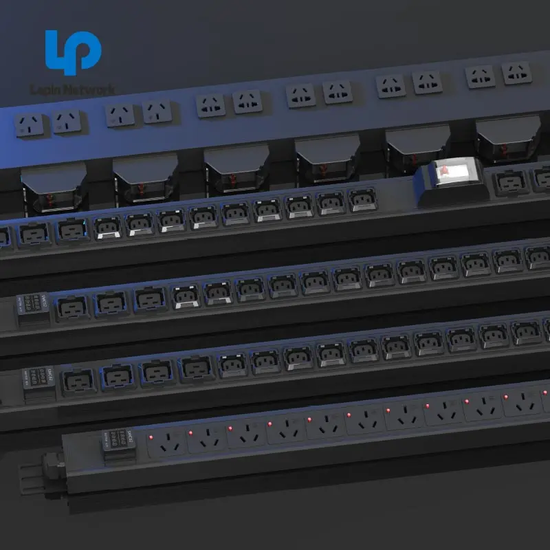 ningbo lepin custom cabinet pdu 3 Phase 115kW 415V C13 20A C19 160a Snmp Smart Intelligent Meter Pdu Power Distribution Unit