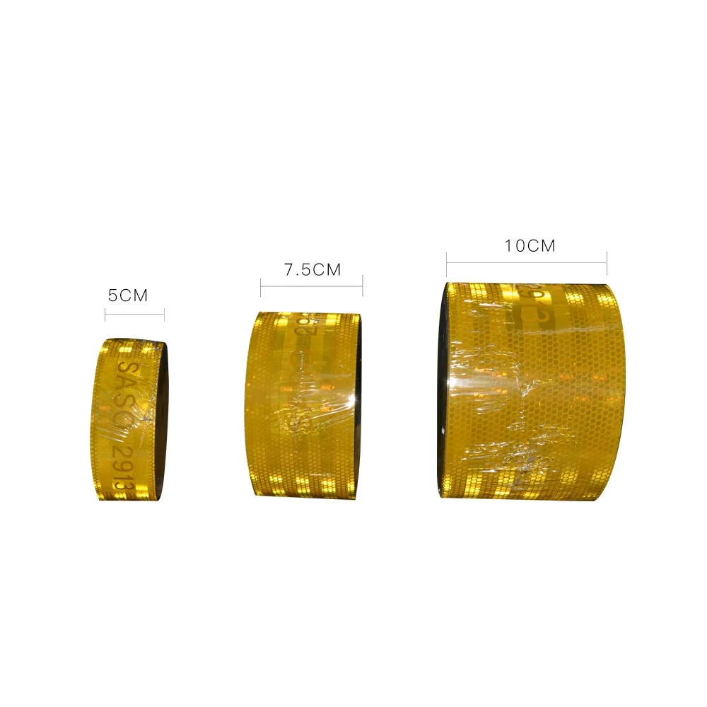 For Saudi Arabria Best  Price Yellow red White Color Metallized Truck Reflector Saso 2913 Reflective Tape For Saudi Arabria