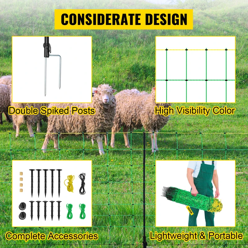 Farm Poultry Netting  Animal Fencing Net Livestock Cattle Chicken Goat Sheep Electric Fence Netting