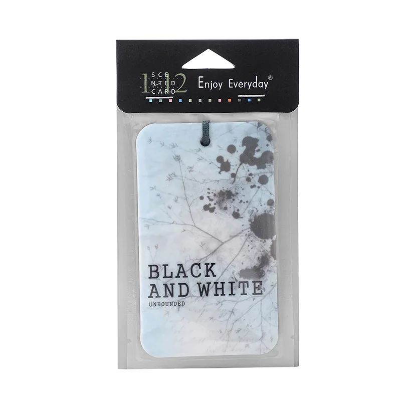 Wholesale 9 scents stocked promotion gifts car fragrance scented card private label custom design paper diffuser aroma card