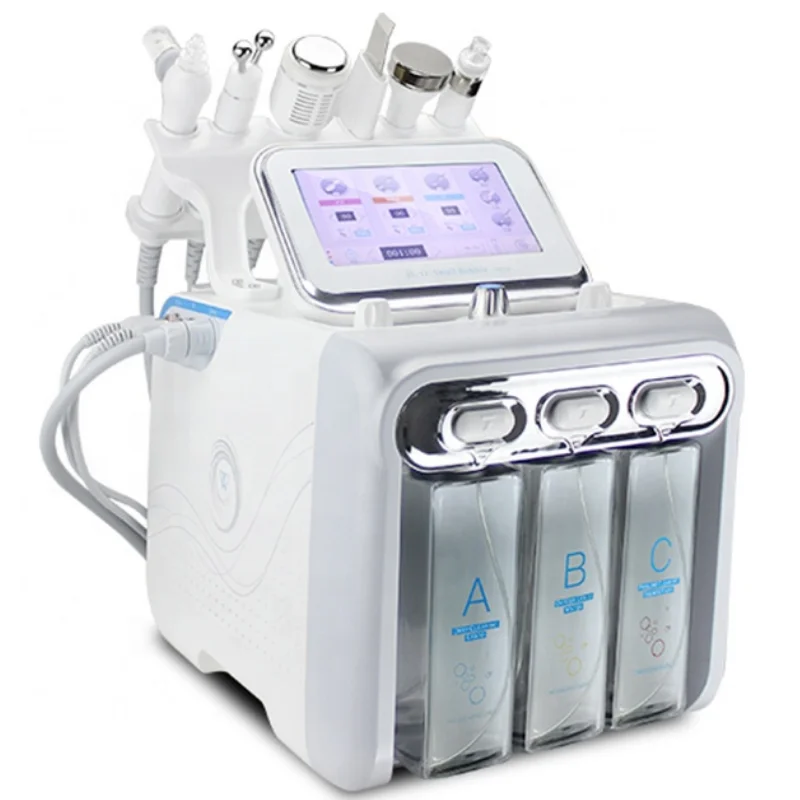 Гидродермабразия для кожи лица 6 в 1 H2o2 Микродермабразия лечение акне кислородная струйная