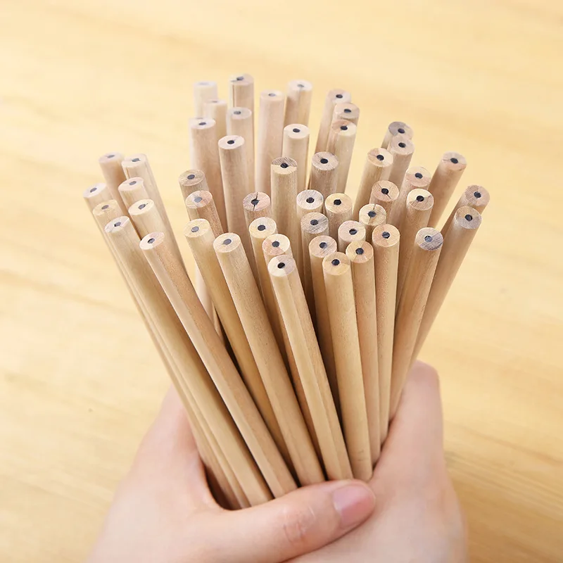 wooden pencil set gifts with logo custom printed for children