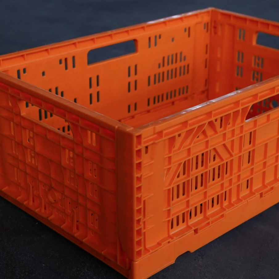 Heavy Duty Custom Foldable Stackable Agricultural Plastic Crate Folding Crate For Restaurants