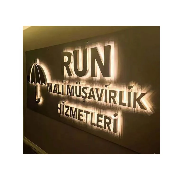 Manufaxture acrylic Backlit channel letters signLogo Backlit Illuminated Lights up Letters signs