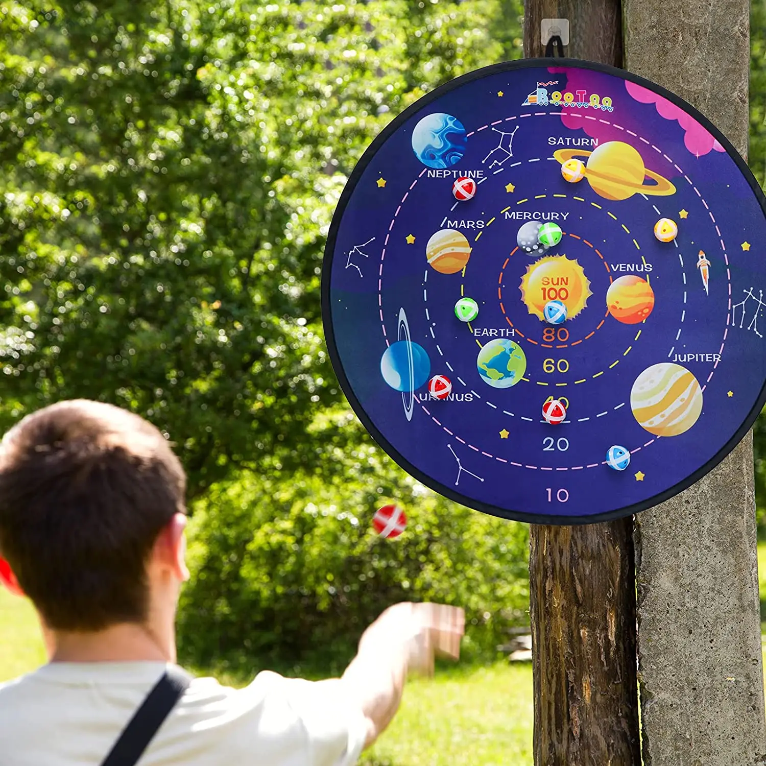 funny Kids Dart Board with Sticky Balls Large Dart Board for Kids Boys Toys Indoor Sport Outdoor Fun Party Play Game Toys