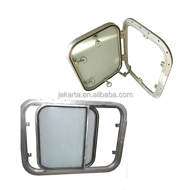 Boat accessories aluminium boat window open fixed type SOLAS Standard series watertight deck hatch for Yacht
