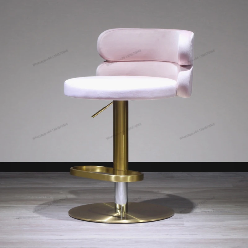 Fashionable stainless steel, bar stools, ktv modern front desk chairs, special prices, customized high