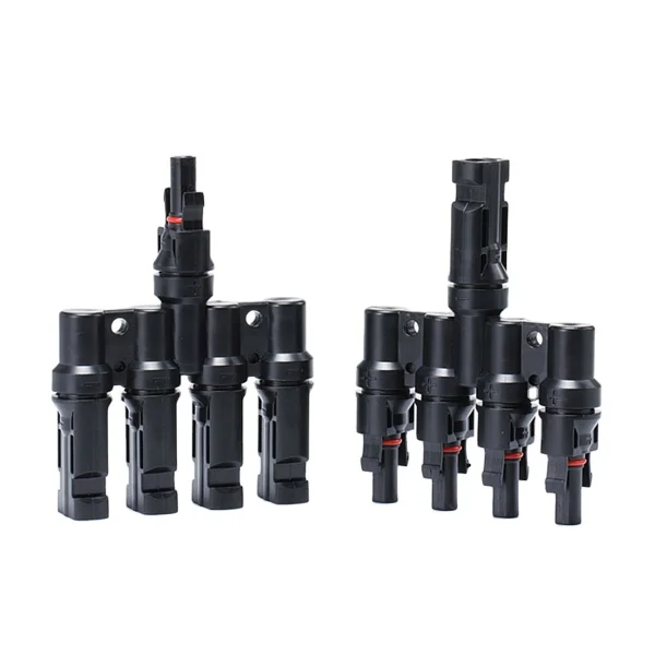 multi branch splitter adapter 3 way plug dc 1000v solar system connectors for cable 10awg 12awg 14awg 2.5mm2 4mm2 6mm2 tuv etl