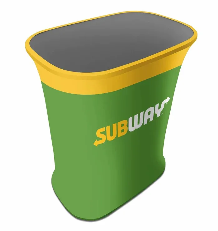 Aluminum portable Pop Up Counter, Promotion Counter Table Display Stand with Led Light