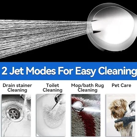 High Pressure Shower Head with Handheld, 10 Spray Settings Combo Water Saving Shower Heads with Stainless Steel Hose,Holder & PT