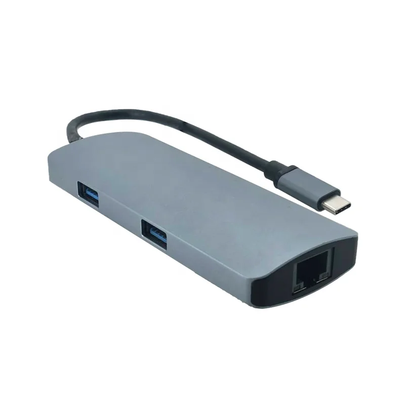 Hd-Mi Multi USB C Male To Transcend USB 3.0 Female LAN 6 In 1 Type C HUB