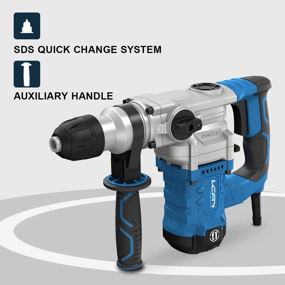 Vcan 1200WLectric Hammer Power Tools Input Power Bit Electric Rotary Hammer Drill