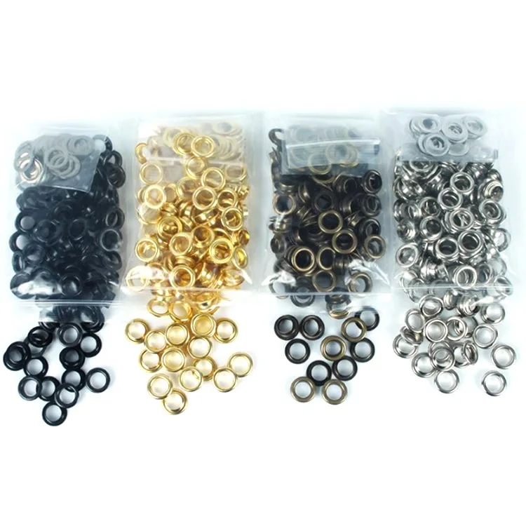 Metal Eyelet Manufacturer 6mm/6.5mm/7mm/8mm/8.5mm/9mm/10mm/11mm/12mm/15mm Custom Metal Eyelet for Leather