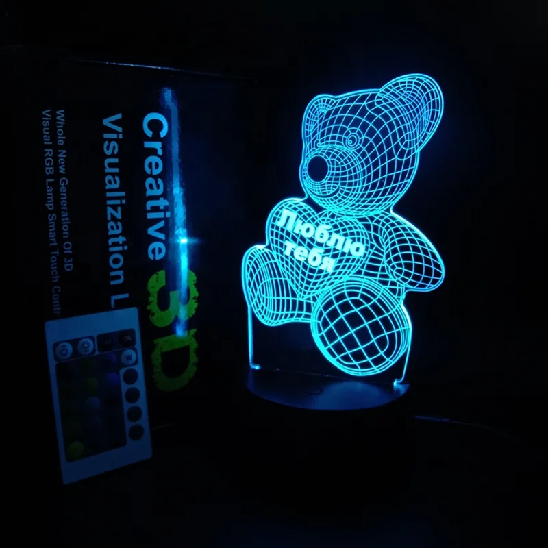 2024 B2C Hot Selling Anime 3D Lamps Factory Directly Customize Design Accept USB Night Light With Touch/Remote Control 16 Colors