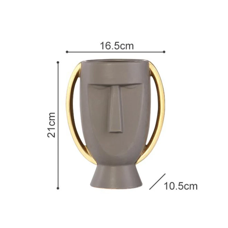  Небольшая керамическая Цветочная ваза Morden face design в европейском стиле для домашнего