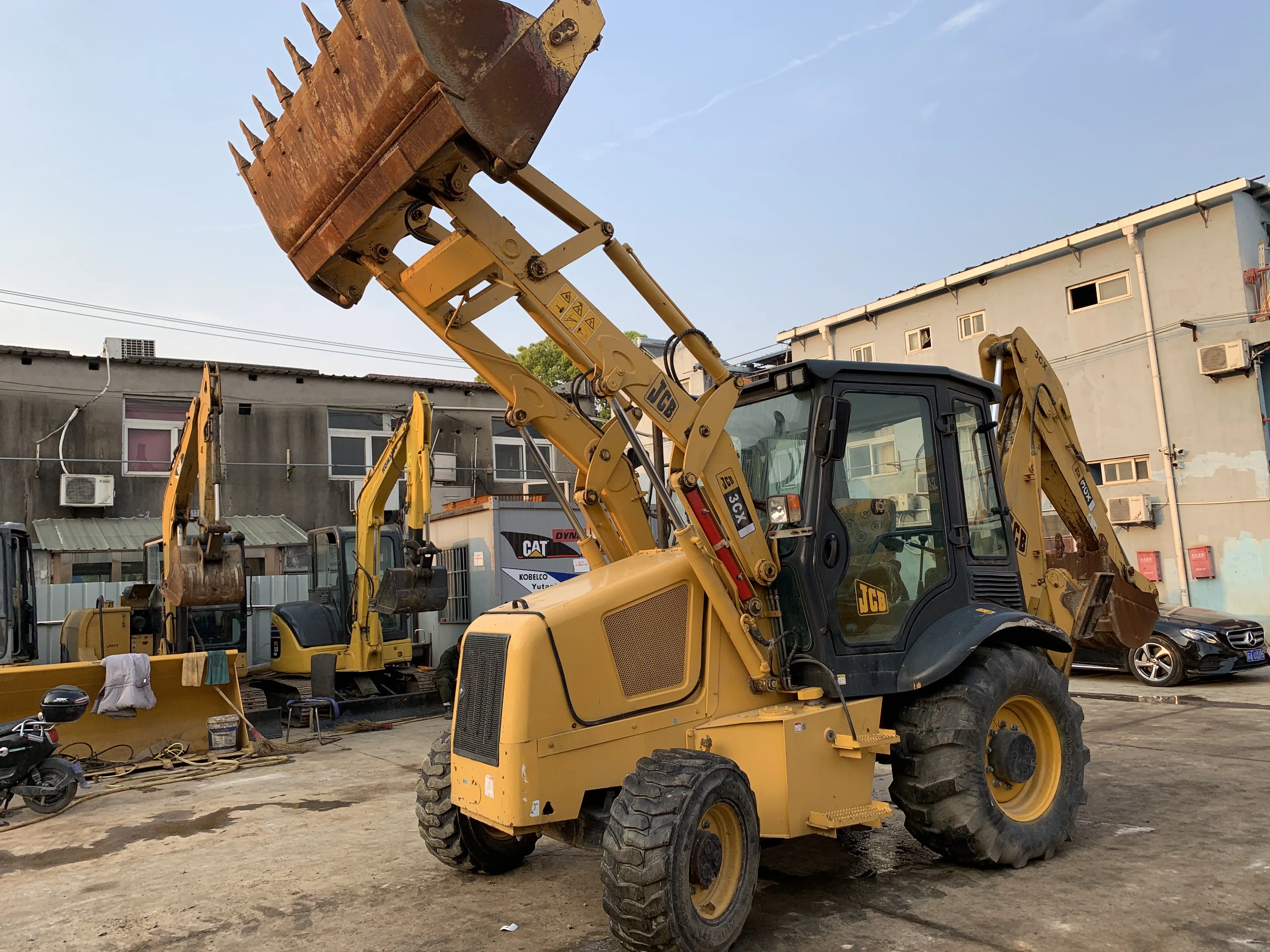 rcm used JCB 3CX With 4 in 1 bucket  used backhoe loader  with cheap price