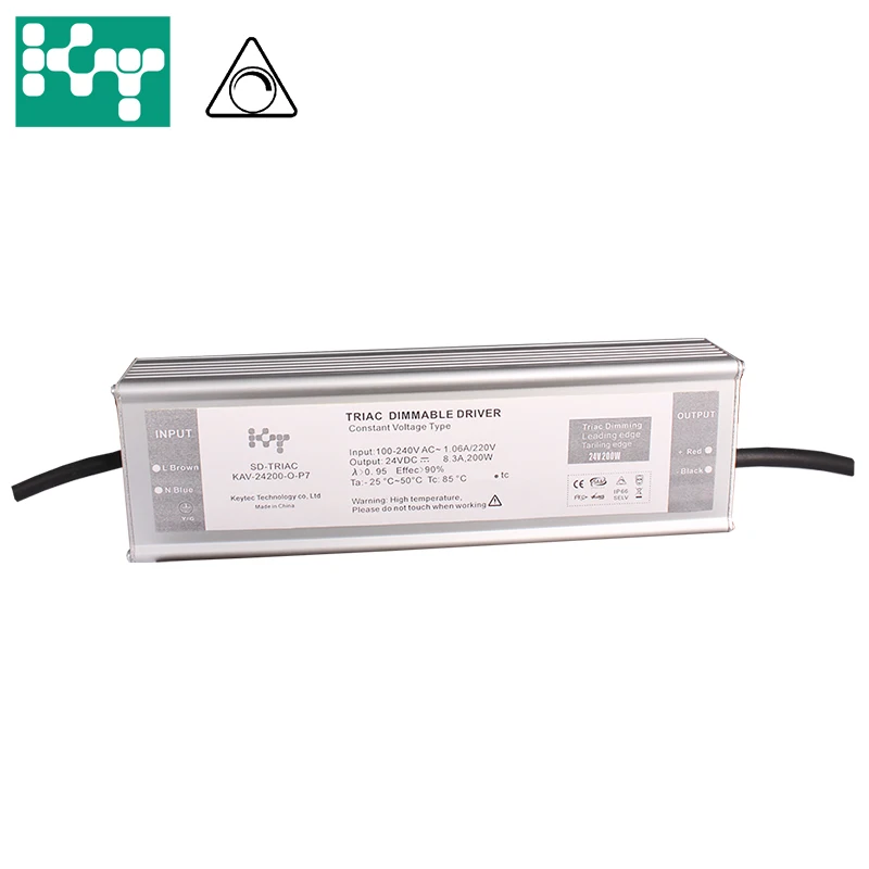 
Симистор постоянное напряжение 24VDC 200W 8.3A IP66 PF0.9 затемнения сигнал светодиодный драйвер 