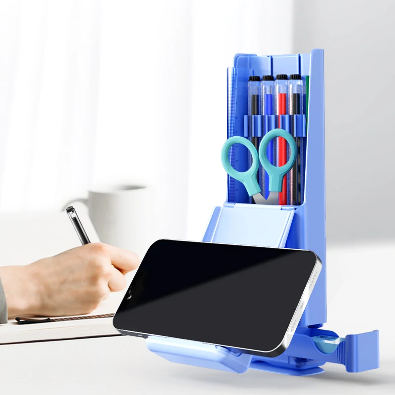 Пенал для детей Ushare, портативный Школьный набор, Жесткий Чехол для карандашей с 5 кнопками, магнитный бокс для цветных ручек