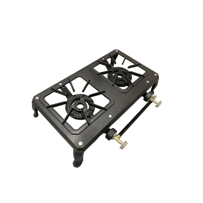 Manufacturers promote cast iron stove Stable Powerful flame double barbecue burner catering cooker for Commercial