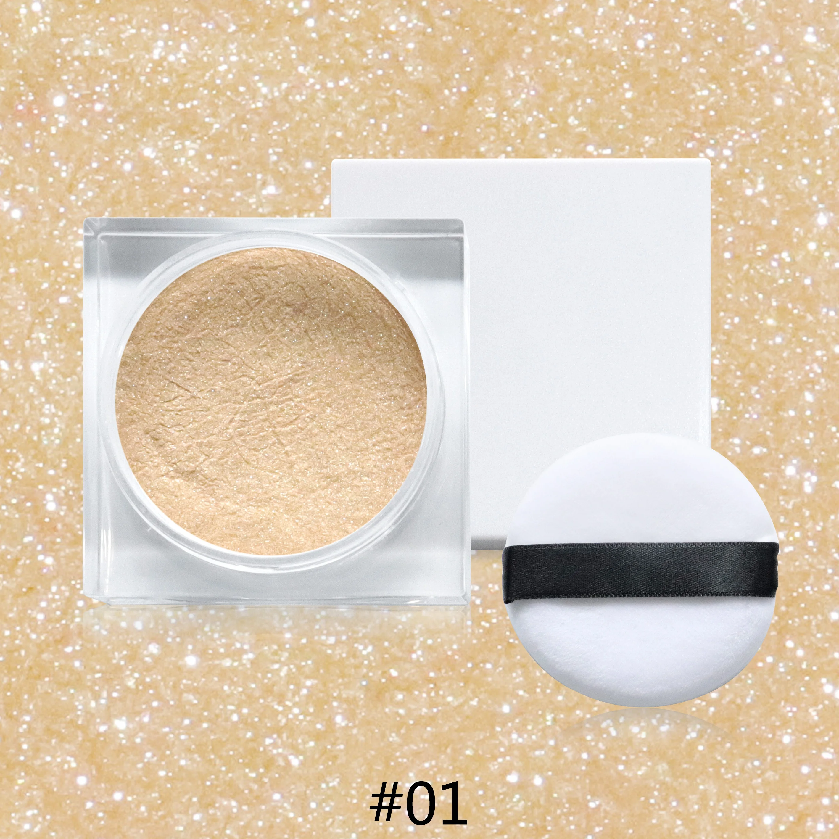 Custom Logo Shimmering Powder Body Glitter Face Highlighter Loose Matte Foundation Oil-Control Feature Makeup Fair Skin Tone