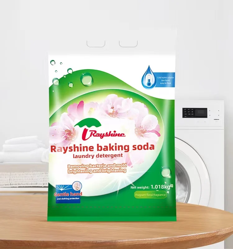 Rayshien Wholesale Rich foam eco-friendly Laundry Soap Washing Powder Detergent for clothing wash 1KG/bag