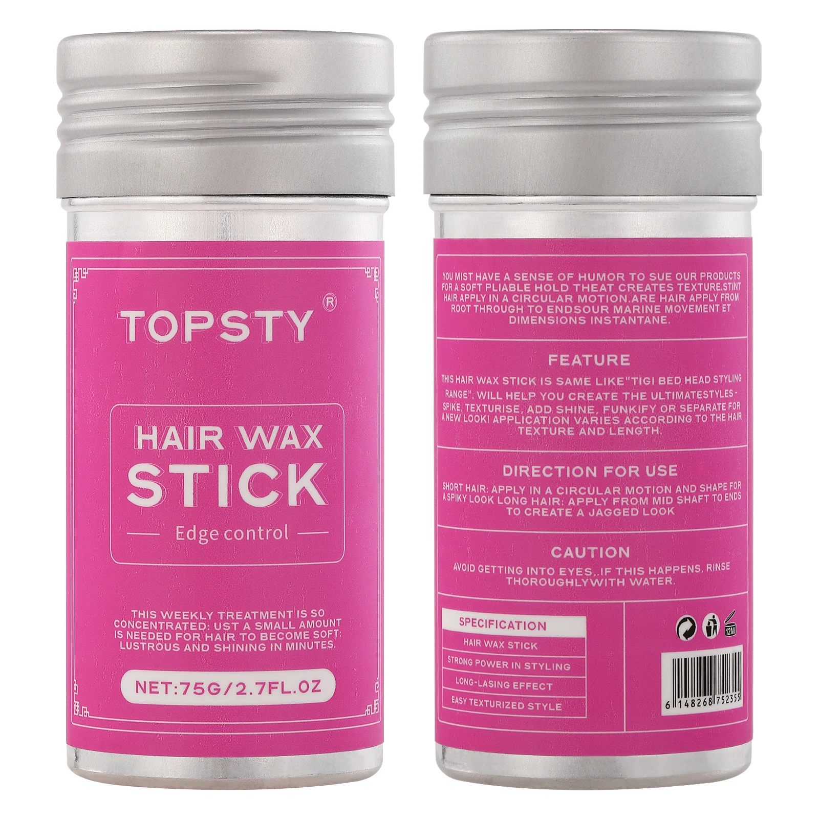 Factory price Hair Wax Stick For Ladies Private Label Seal Stick Wax products Custom Logos Strong Styling Hair Wax Stick