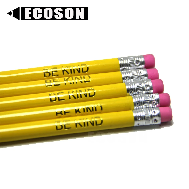 Cheap Wholesale Pencils Set Hexagon Blue HB Lead Plain Gold Black White Silver Stamped Transfer Foil Logo Printed Custom Pencils