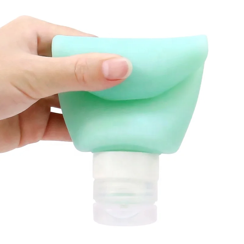 Hot sale leakproof reusable shampoo squeezable travel bottle tubes sauce squeeze bottle silicone travel bottles for toiletries