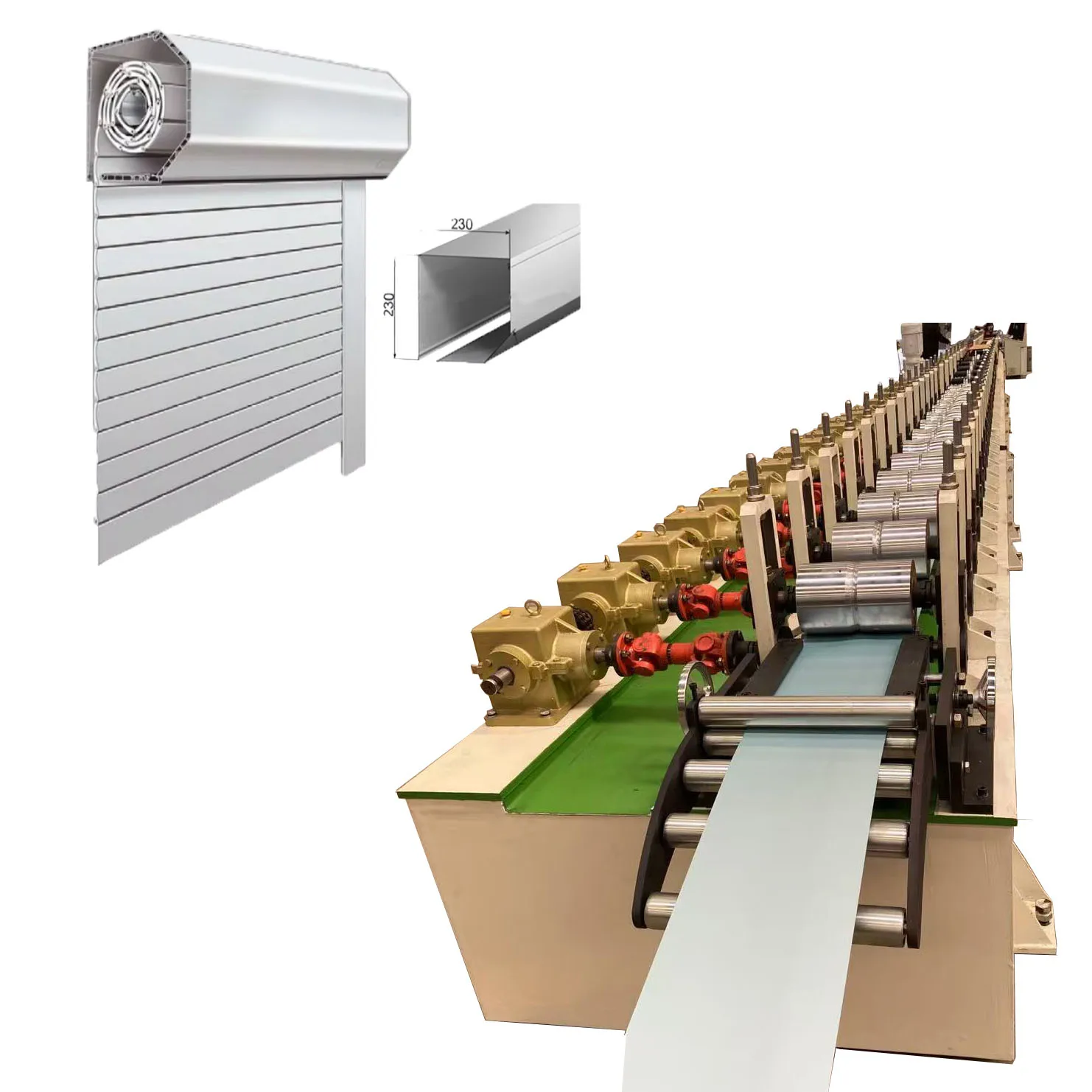 Polyurethane Foam Roller Shutter Door Speed 10-15m/min  Roll Forming Machine Manufacture Factory Price