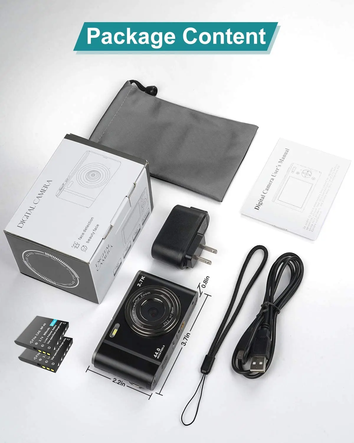 Cartoon Cute 2 Inch Rechargeable Kids Digital Camera Kids Toy Camera With  Camera Cover Child Birthday Gift