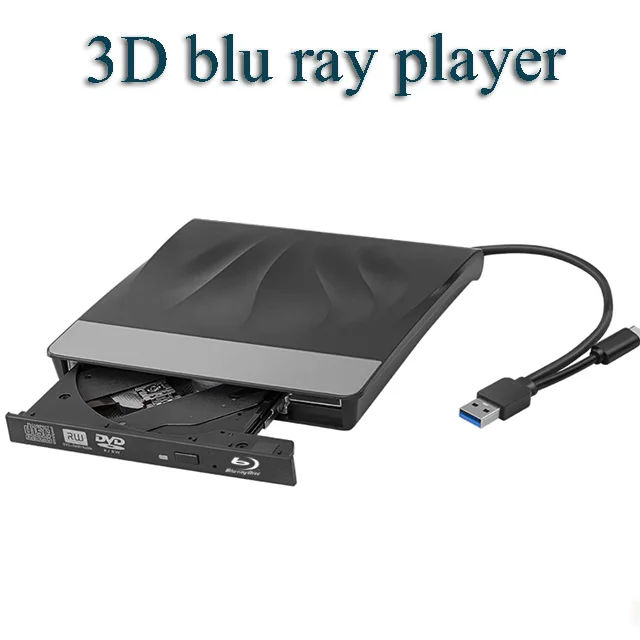  Портативный 3D проигрыватель blu-ray USB 3 0 DVD-плееры внешний DVD-проигрыватель dvd-привод usb