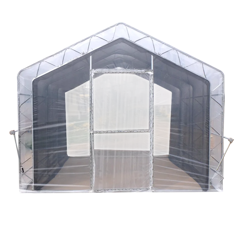 One one hot galvanized steel agricultural greenhouse with PE film and double arch tunnel greenhouse for agricultural cultivation