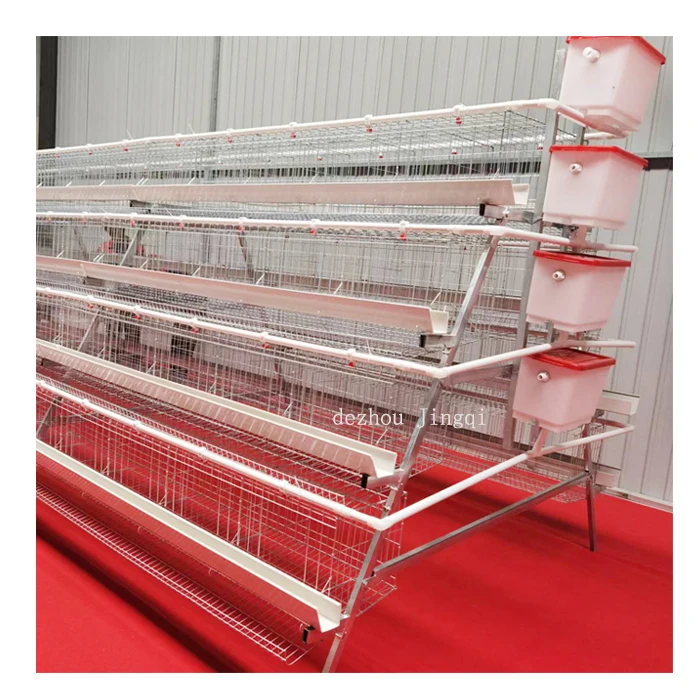 Best Factory price chicken cage system A type 4 tires chicken batteries cage