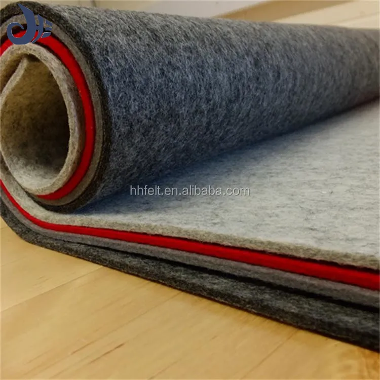 2mm Brown color Needle Punch Polyester Felt carpet for exhibition flooring covering