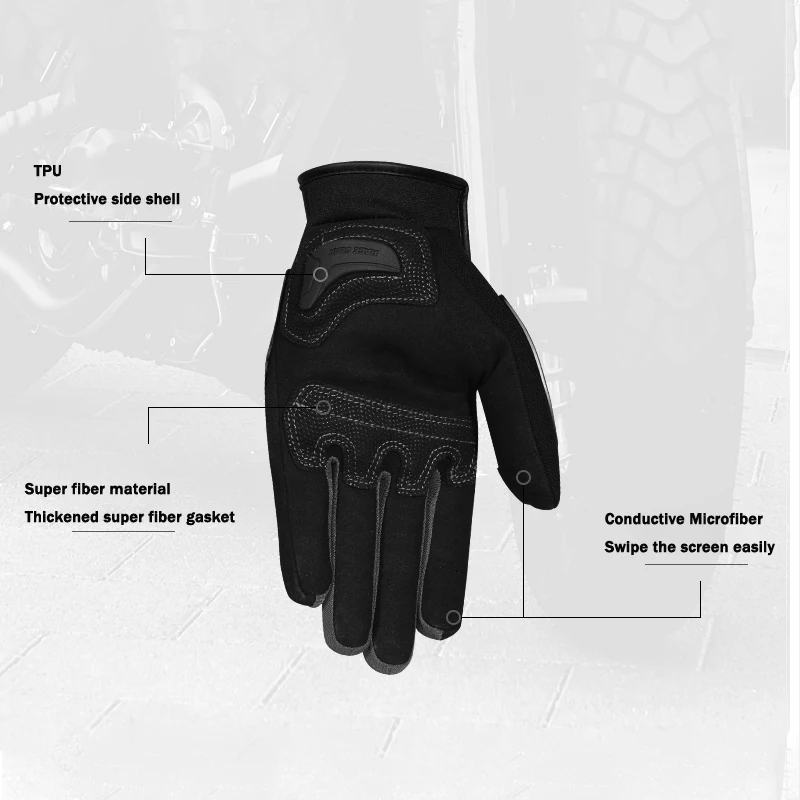 High quality Full Finger Off-Road MTB MX Anti-slip Shockproof Hard Knuckle women man gloves touch screen Black,Red,Blue,Green