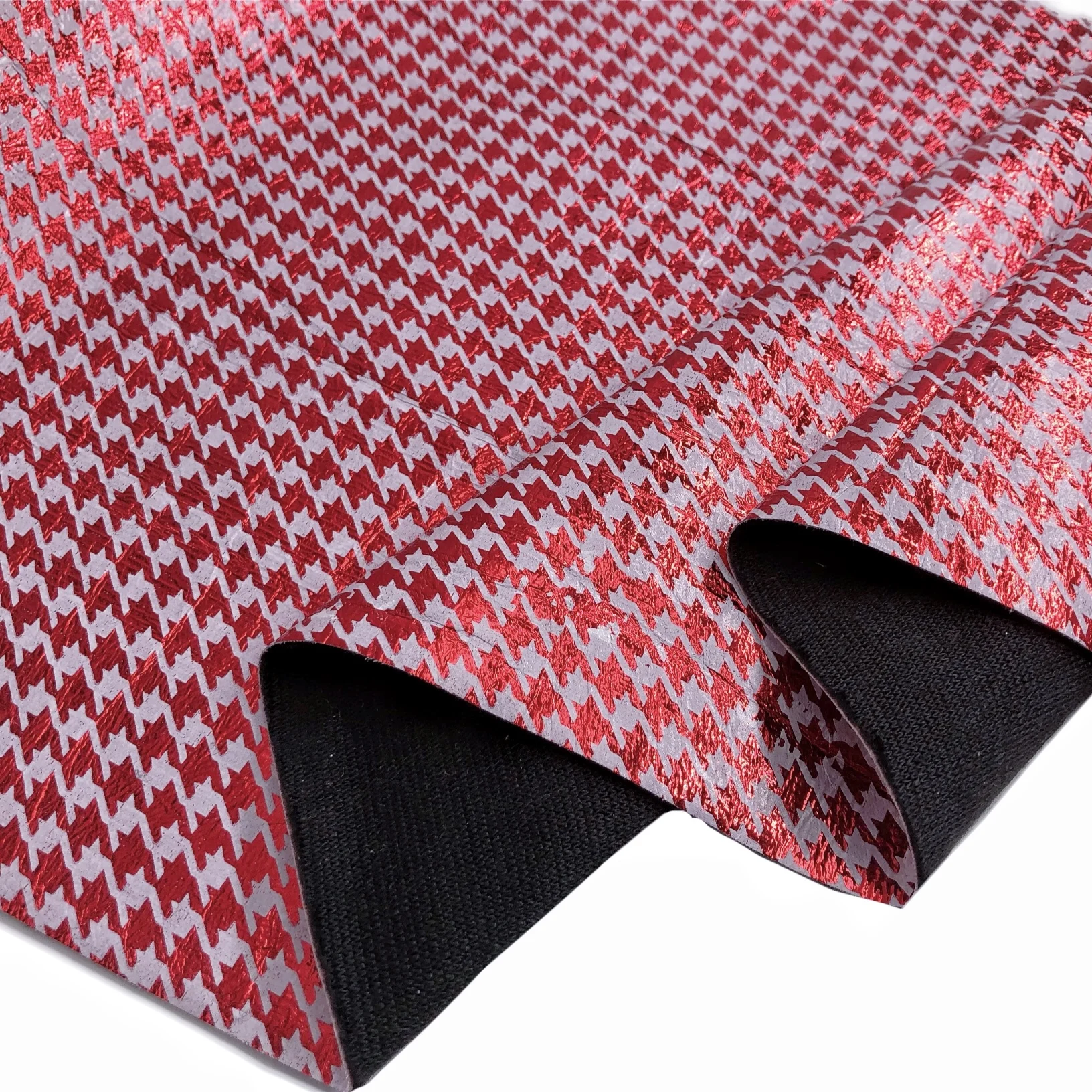 FA-797 Houndstooth Pattern Transfer Foil 70% Soft Synthetic Leather for Bags Shoes Sofa Chair Decorative Materials