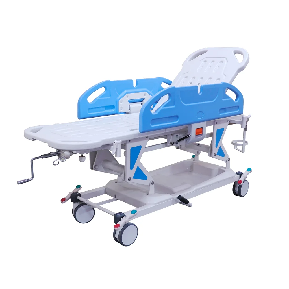 Hydraulic Hospital Medical Patient Transfer Trolley Folding Stretcher Bed stretcher hospital