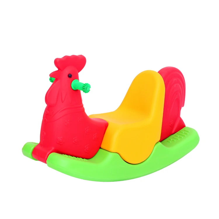 Hot sale toddler plastic animal rocking chair slide 4-in-1 baby birthday gift toys kids cartoon indoor toy