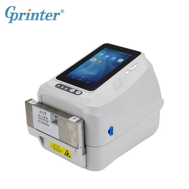 7 inch Android Touch Display Smart Thermal Transfer Barcode Printer With Cutter D750
