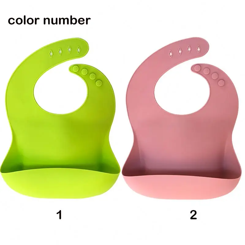 Silicone baby food supplement high-quality environmental customized waterproof bisphenol A silicone baby bib