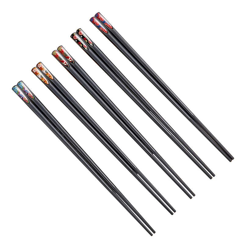 Hot sale reusable japan black pps fiber glass alloy sushi chop stick