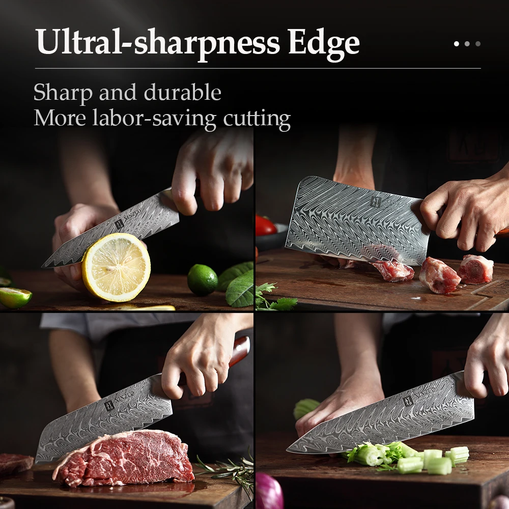 5 PCS 67 Layers Japanese Damascus Steel Chef Knife Super sharp Kitchen Knives Set Rosewood handle