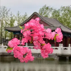 Wholesale Silk Sakura Flower Artificial Cherry Blossom Branches For Wedding decor
