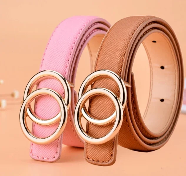 Детский ремень из ПУ кожи, повседневный регулируемый пояс для джинсов, брюк, мальчиков и девочек