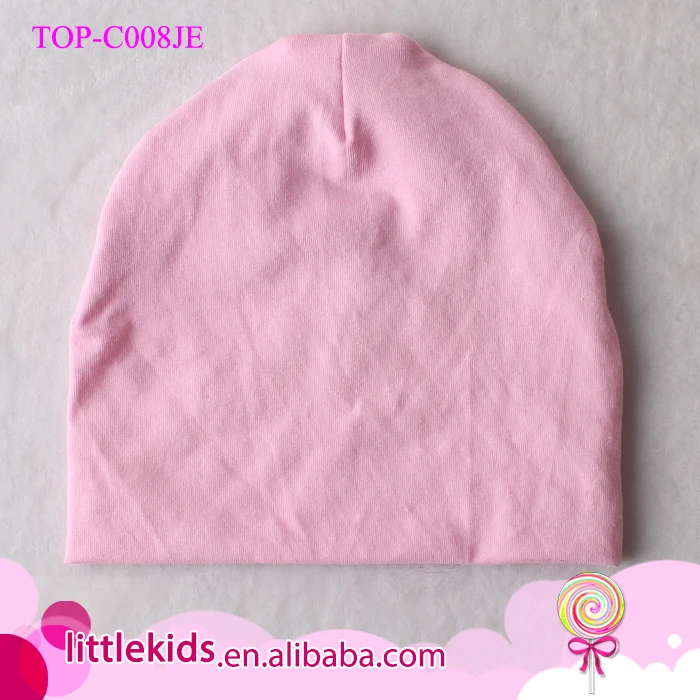 Wholesale Newborn Baby Boys And Girls Hospital Beanie Hat Plain Baby Cotton Hats