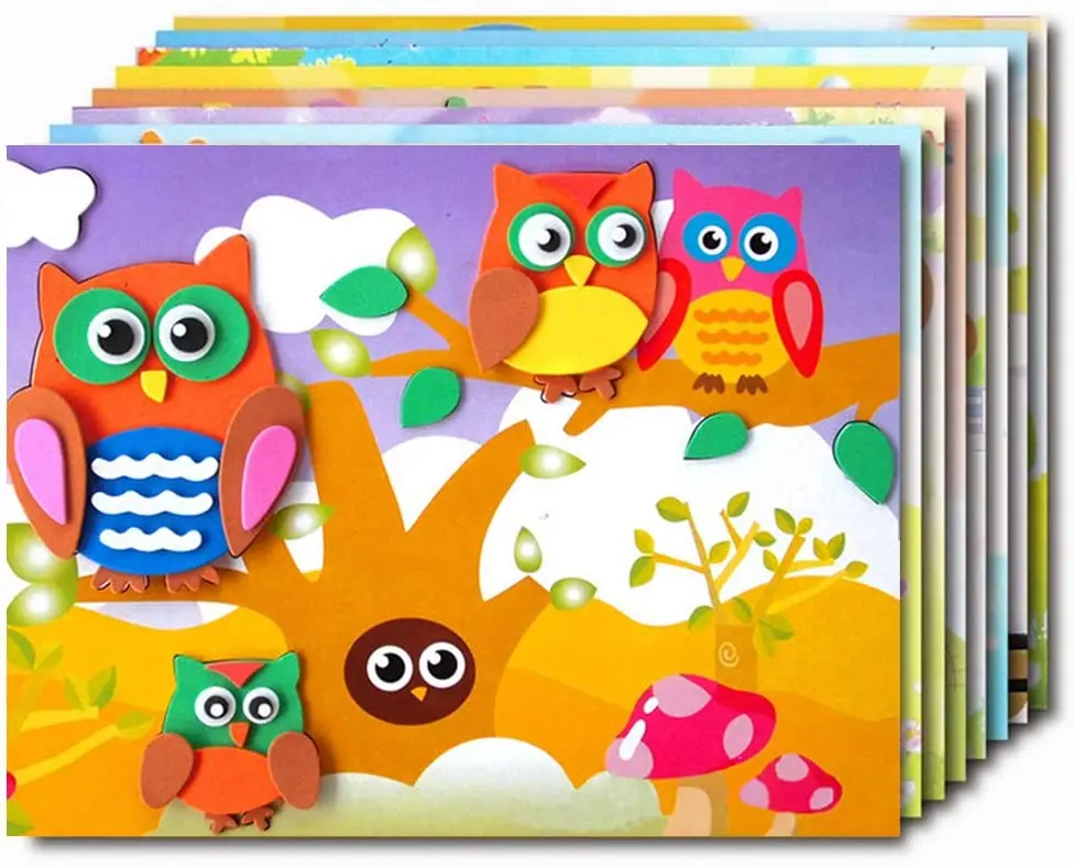 Sunflowers Windmill Kindergarten home EVA foam railing wall sticker For Kids Room and furniture decoration