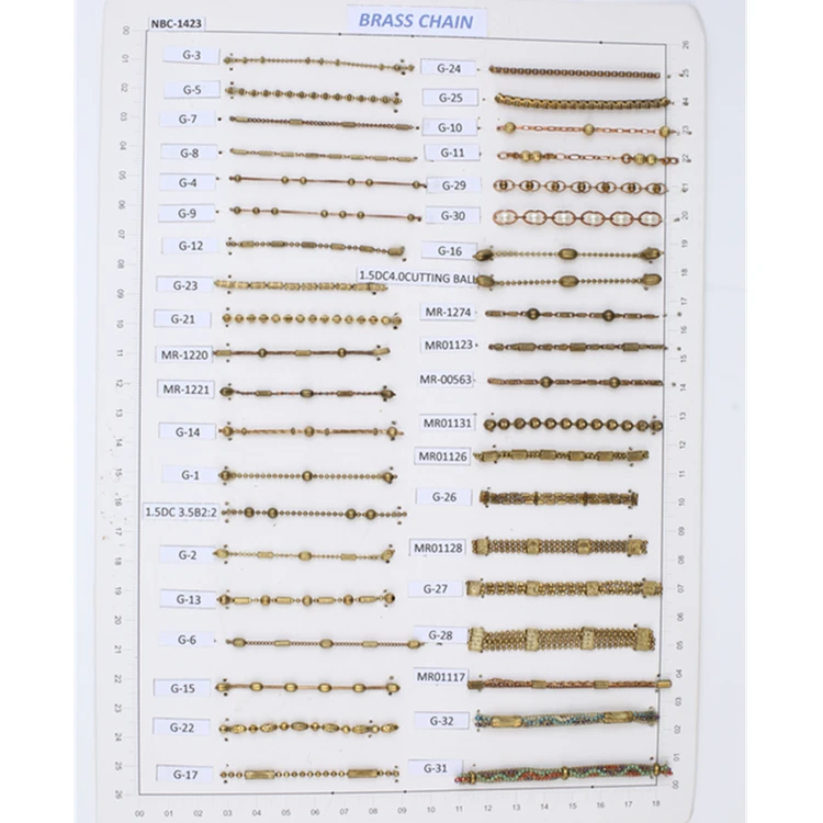 
Wholesale beaded brass chain in raw for Jewelry fashionable various models 